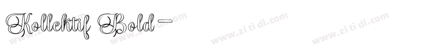 Kollektif Bold字体转换